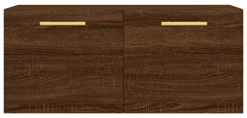 Mobile a parete rovere marrone 80x36,5x35 cm legno multistrato