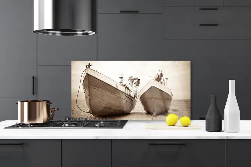 Pannello cucina paraschizzi Barca, acqua, paesaggio 100x50 cm