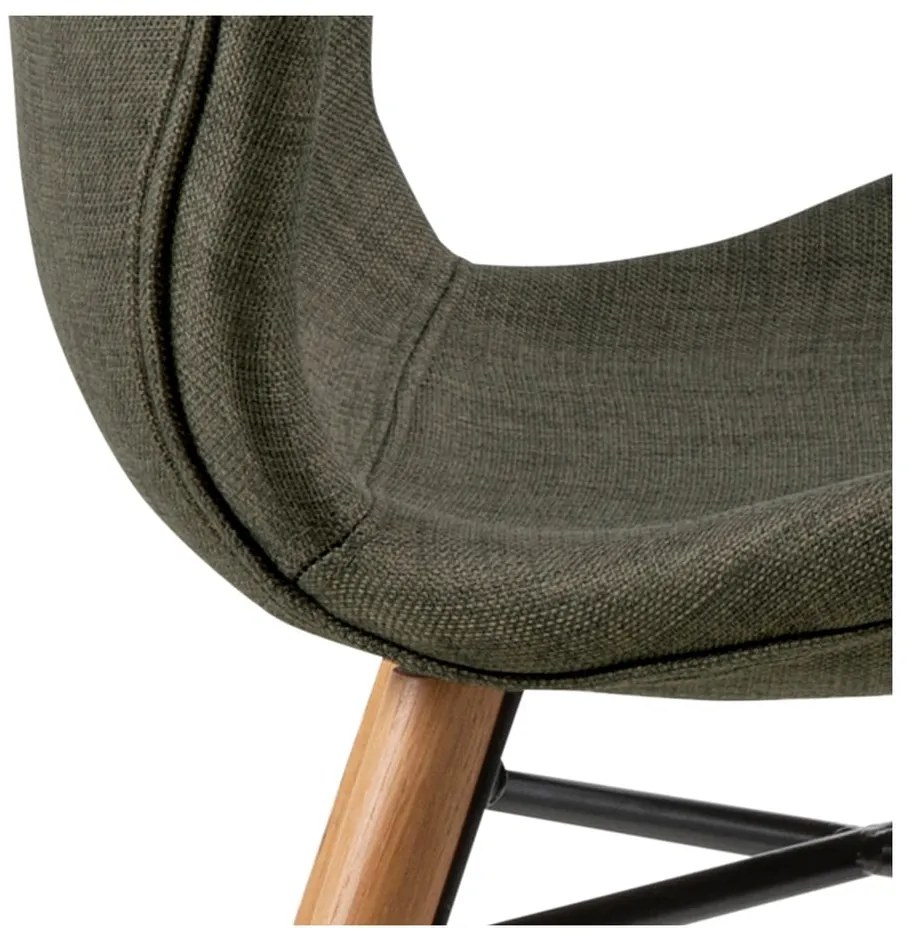 Sedie da pranzo in set verdi in imbottito 2 pz Batilda – Actona