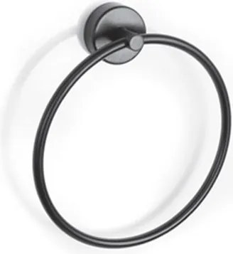 Kamalu - Portasalviette anello da muro in acciaio inox nero opaco | Monde-N