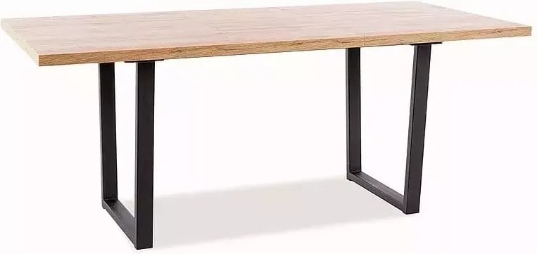 Tavolo allungabile Vito in rovere castagno/nero - L140-180 cm