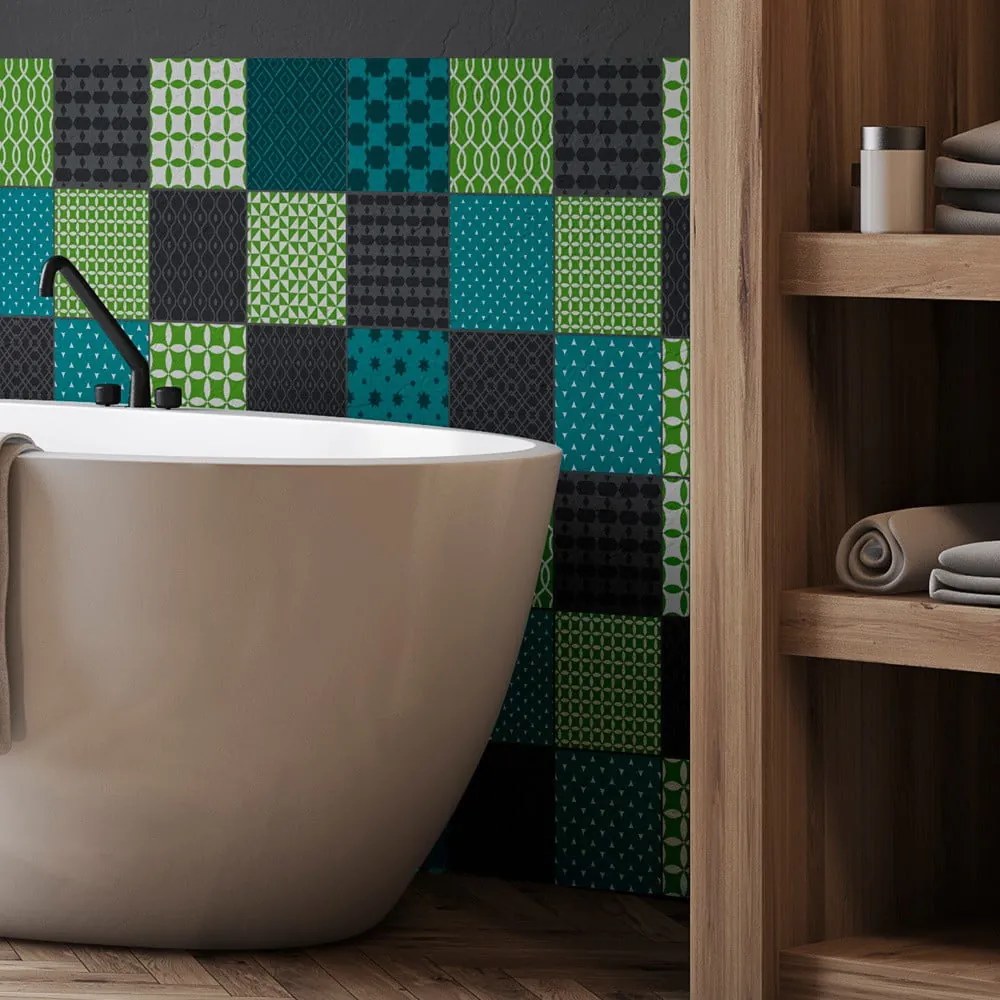 Set di 15 adesivi murali decorativi, 15 x 15 cm Sofia - Ambiance