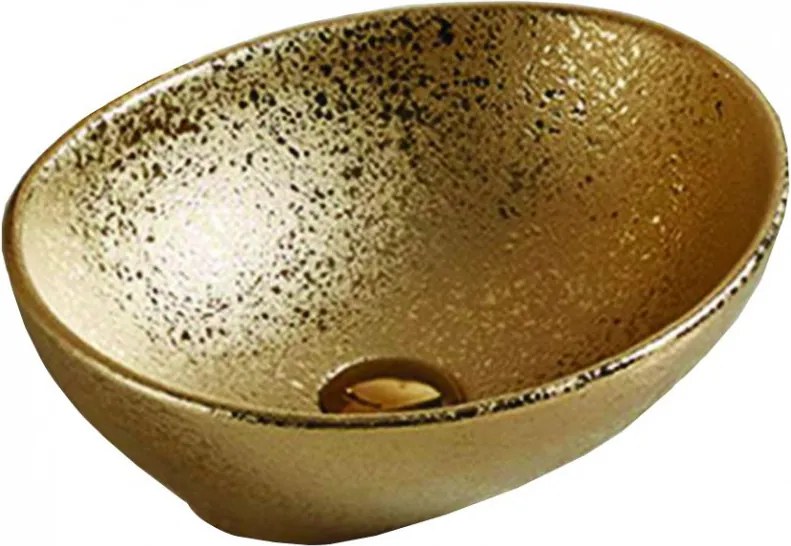 Mexen Elza lavabo da appoggio 40 x 33 cm, oro - 21014050