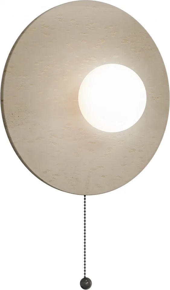 Applique da Parete G9 Ø300mm in Pietra con Interruttore a Catena