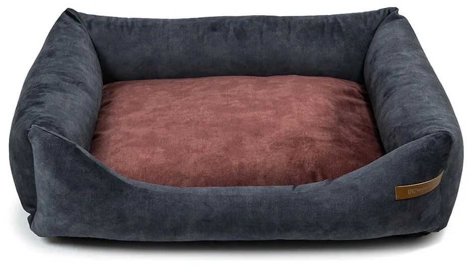 Letto per cani bordeaux-grigio scuro 55x65 cm SoftBED Eco S - Rexproduct