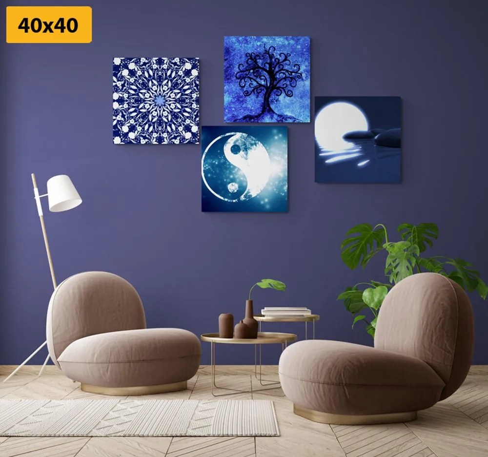 Set di quadri – Feng Shui in blu