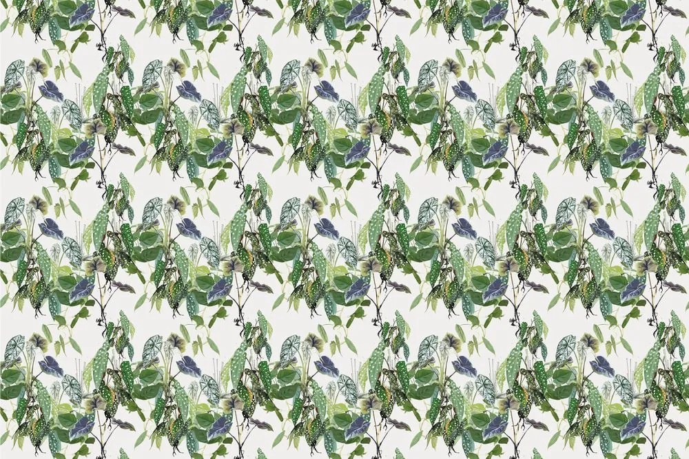 Carta da parati – Foglie tropicali abbondanti