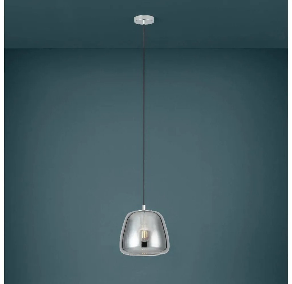 Eglo 39666 - Lampadario a sospensione con filo ALBARINO 1xE27/40W/230V diametro 26 cm fumé