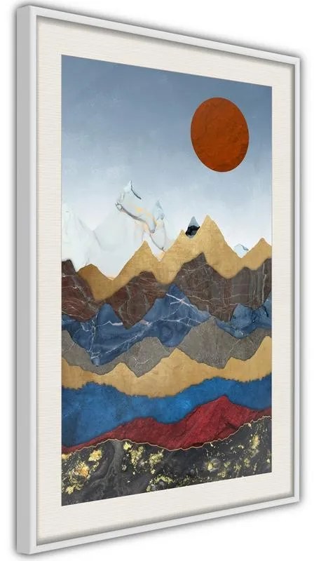 Poster  Red Sun  Cornice Quadri Cornice nera, Larghezza x Altezza Home decor 20x30