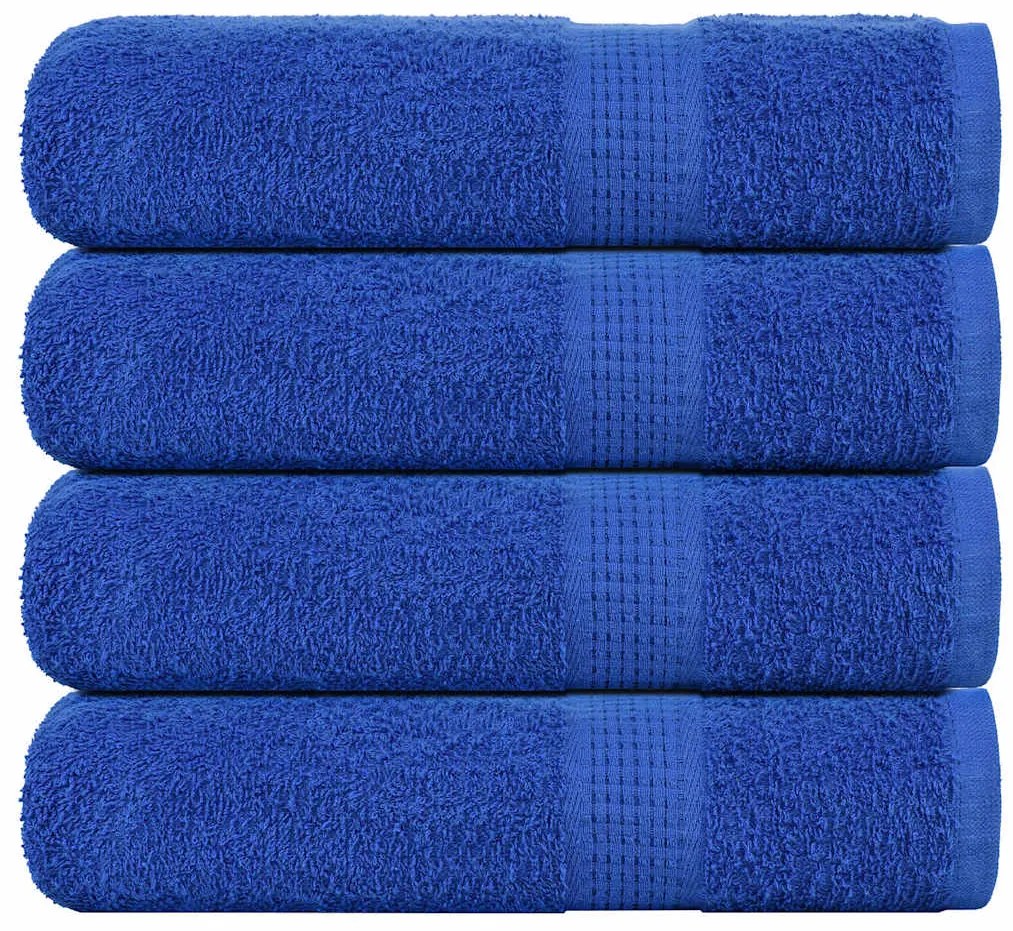 Asciugamani Doccia 4 Pz Blu 70x140 Cm 360 G/m² 100% Cotone /