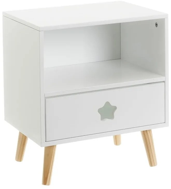 Comodino bianco per bambini - Casa Selección