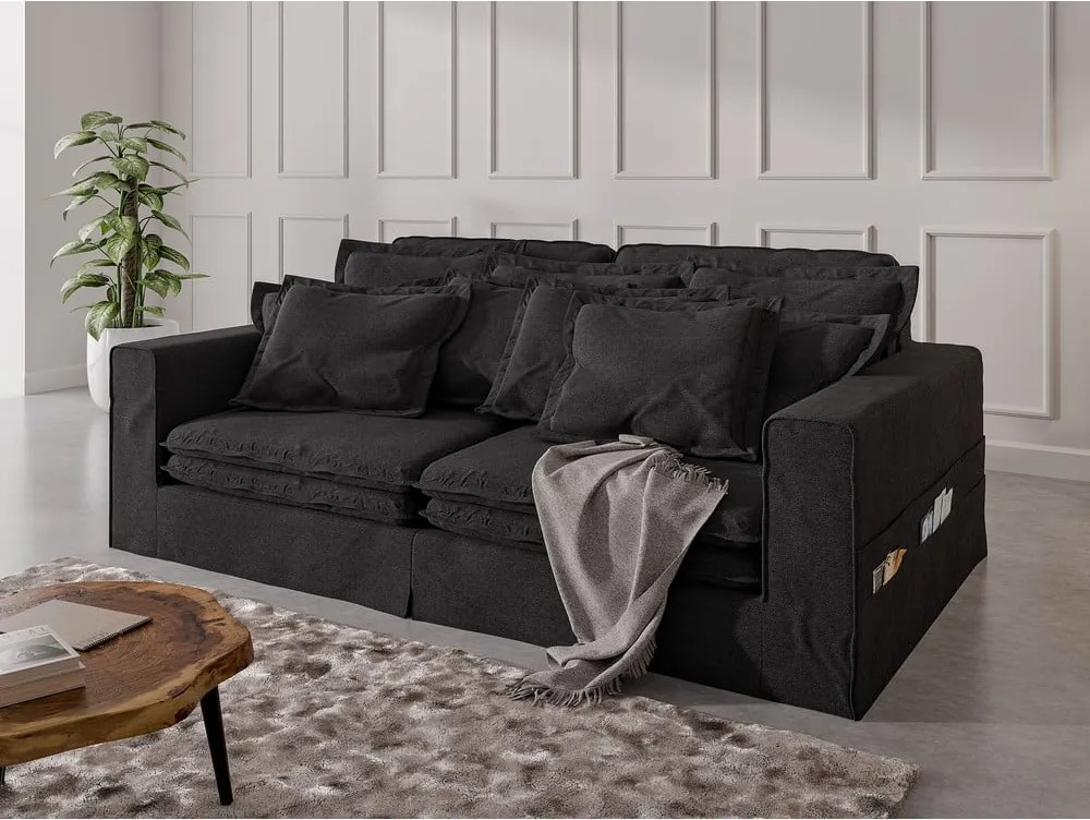 Divano nero 236 cm Nora – Ropez