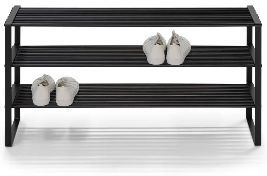 Scarpiera nera in metallo 100x48,5x29 cm Rex – Spinder Design