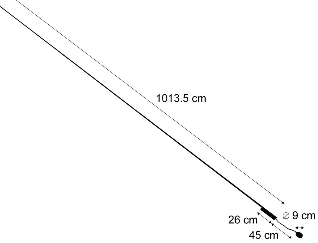 Sistema di illuminazione su binario moderno nero monofase 1000 cm - Magnetic