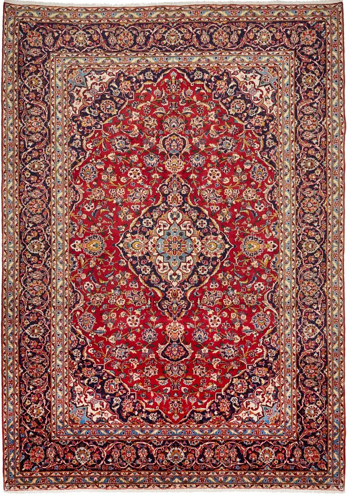 Kashan Tappeto persiano 250x360 Rosso (Iran) Annodato A Mano