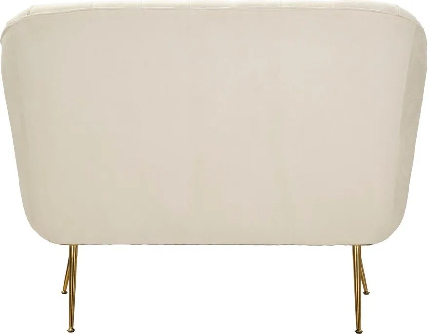 Divano color crema con rivestimento in velluto 130 cm Budapest – Mauro Ferretti