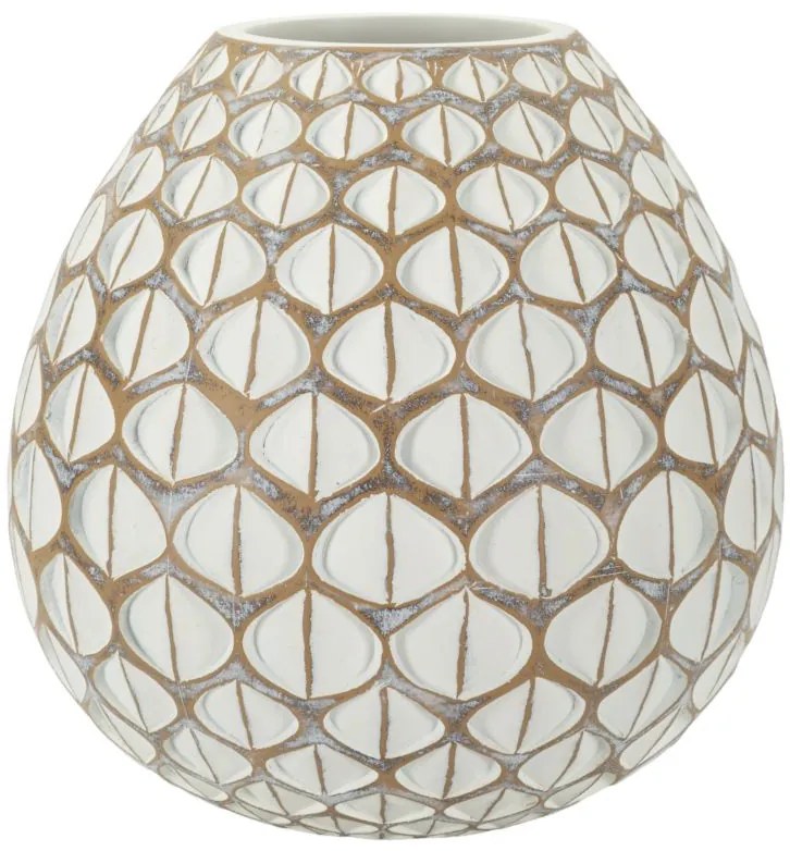 Vaso Resina Tibet Cm Ø 27X27 Elegante Design Moderno