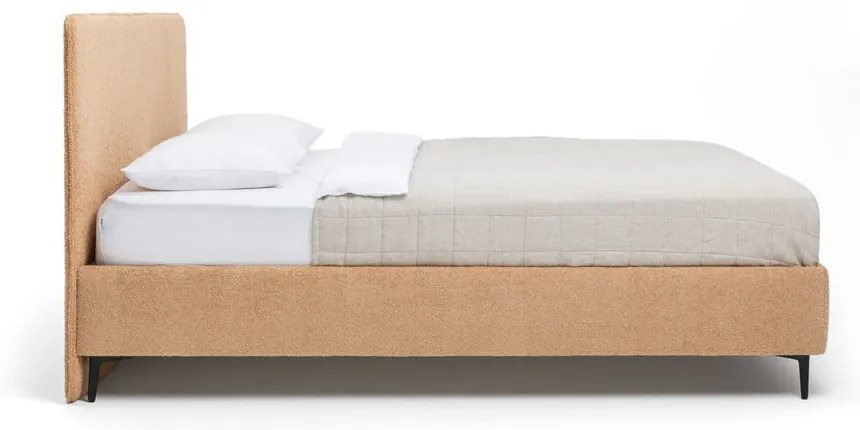 Letto matrimoniale imbottito color senape con materasso incluso/con rete inclusa 180x200 cm Noira Slim – Bonami Selection