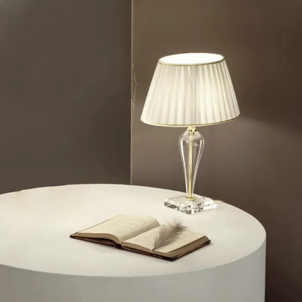 Lampada da tavolo RAVEL 32x46 cm in vetro lavorato a mano Oro