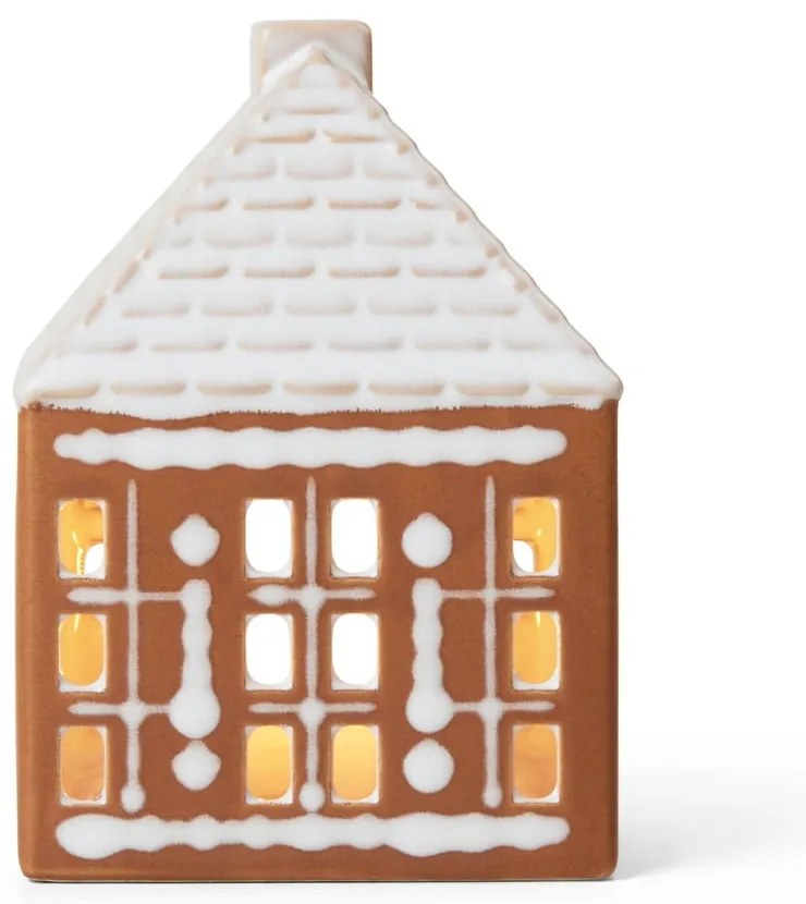 Portacandela in ceramica per lumino Gingerbread Lighthouse – Kähler Design