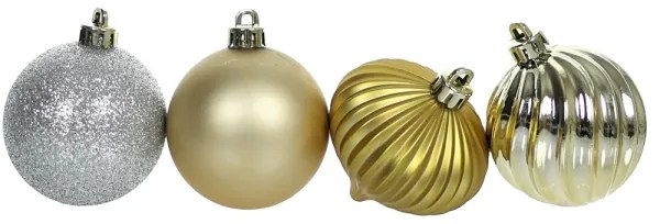 Retlux - Set di addobbi natalizi 30 pezzi oro/argento