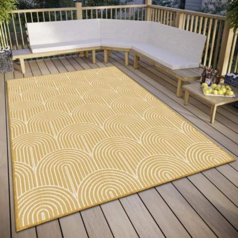 Tappeto per esterni giallo ocra 200x290 cm Pangli Ochre - Hanse Home