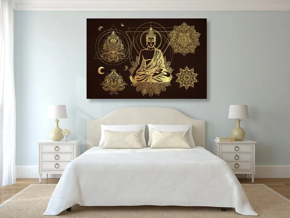 Quadro su tela – Buddha dorato