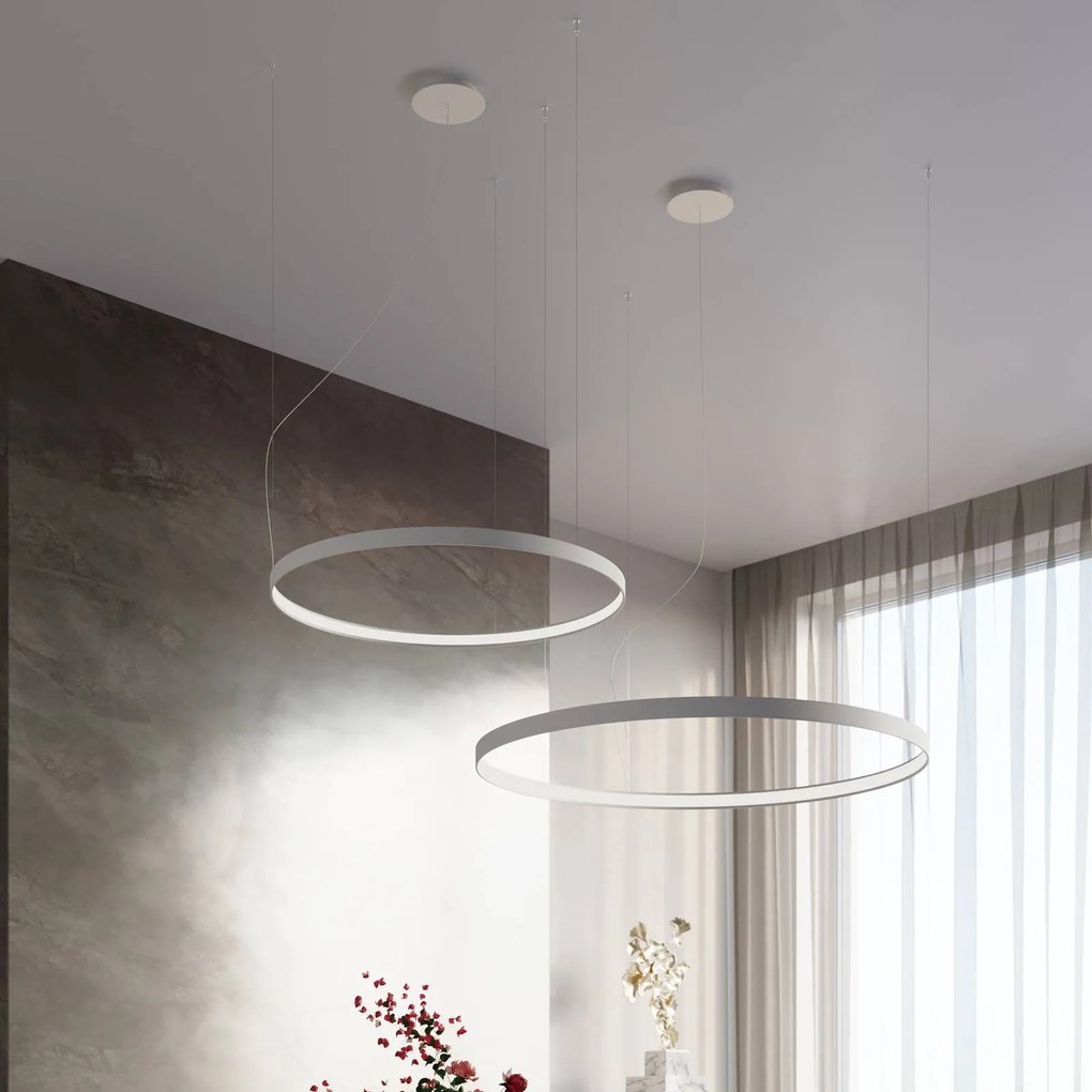 SOLLUX LIGHTING Lampada LED a sospensione Rio 78, orizzontale, 3.000 K, bianco