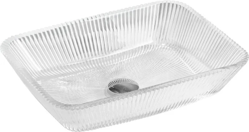 Mexen Tiva lavabo in vetro da appoggio 46 x 33 cm, trasparente - 24184600