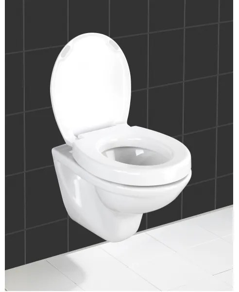 WENKO 21905100-Sedile WC SECURA 37x44 cm bianco/grigio