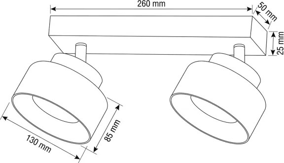 Brilagi - LED Faretto AURA LUX 2xGX53/30W/230V nero/oro