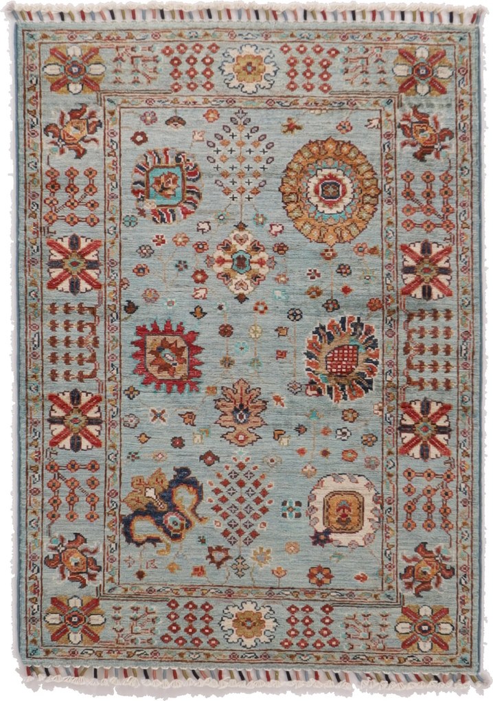 Samarkand Tappeto 120x90 (Afghanistan) Annodato A Mano