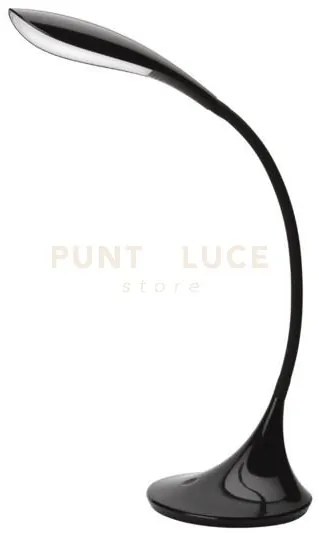 Lampada da tavolo in plastica nero lucido sonagli led 4,5w 3000k 48...