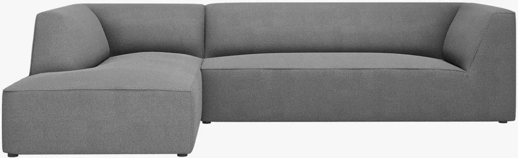 Divano angolare Ruby 4 posti in tessuto - L273cm