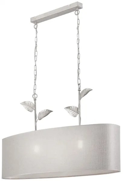 Lampadario a sospensione con catena NOEMI 2xE27/60W/230V argento