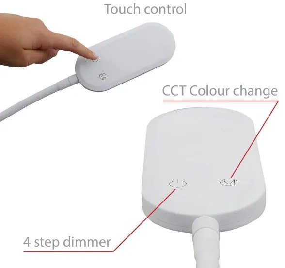 Briloner 1297-016 - Lampada da terra dimmerabile a LED LED/8W/230V