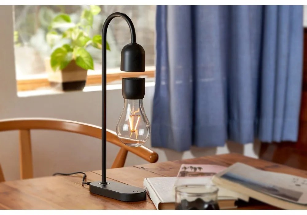 Lampada da tavolo nera (altezza 36,5 cm) Evaro - Gingko