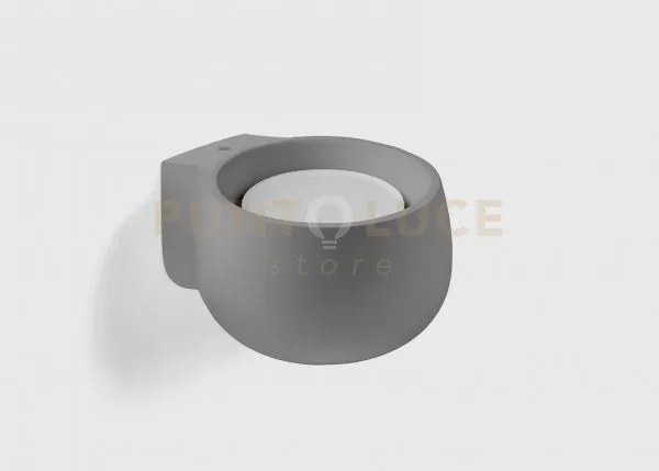 Mysia applique da parete 1 luce attacco gx53 in gesso grigia ral 70...