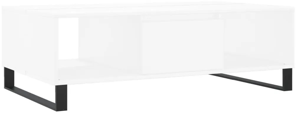 Tavolino da salotto bianco 104x60x35 cm in legno multistrato