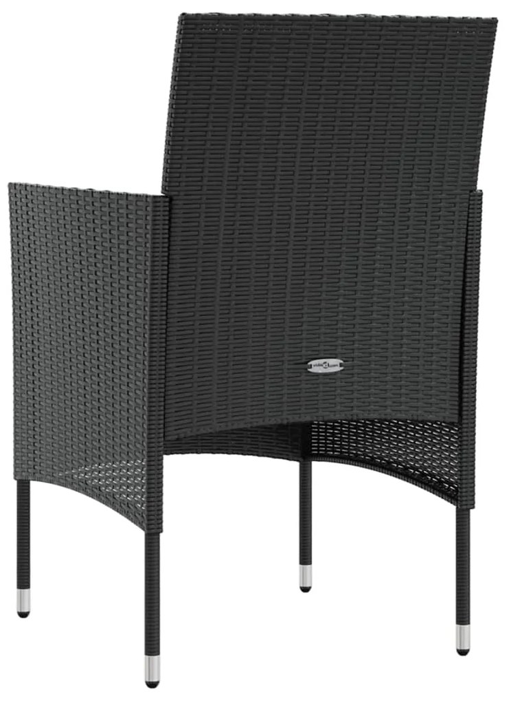 Set Divani da Giardino 16 pz con Cuscini in Polyrattan Nero