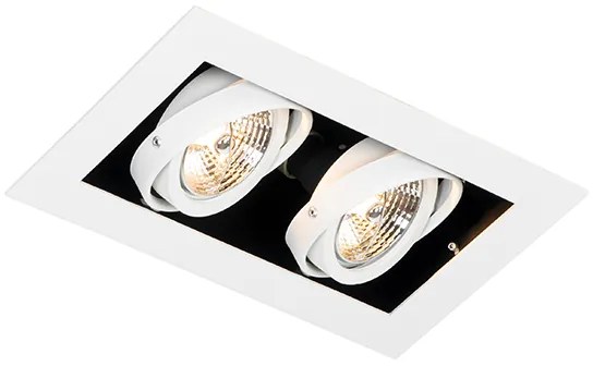 Set di 6 Faretto da incasso moderno bianco 2 luci orientabile - ONEON 70