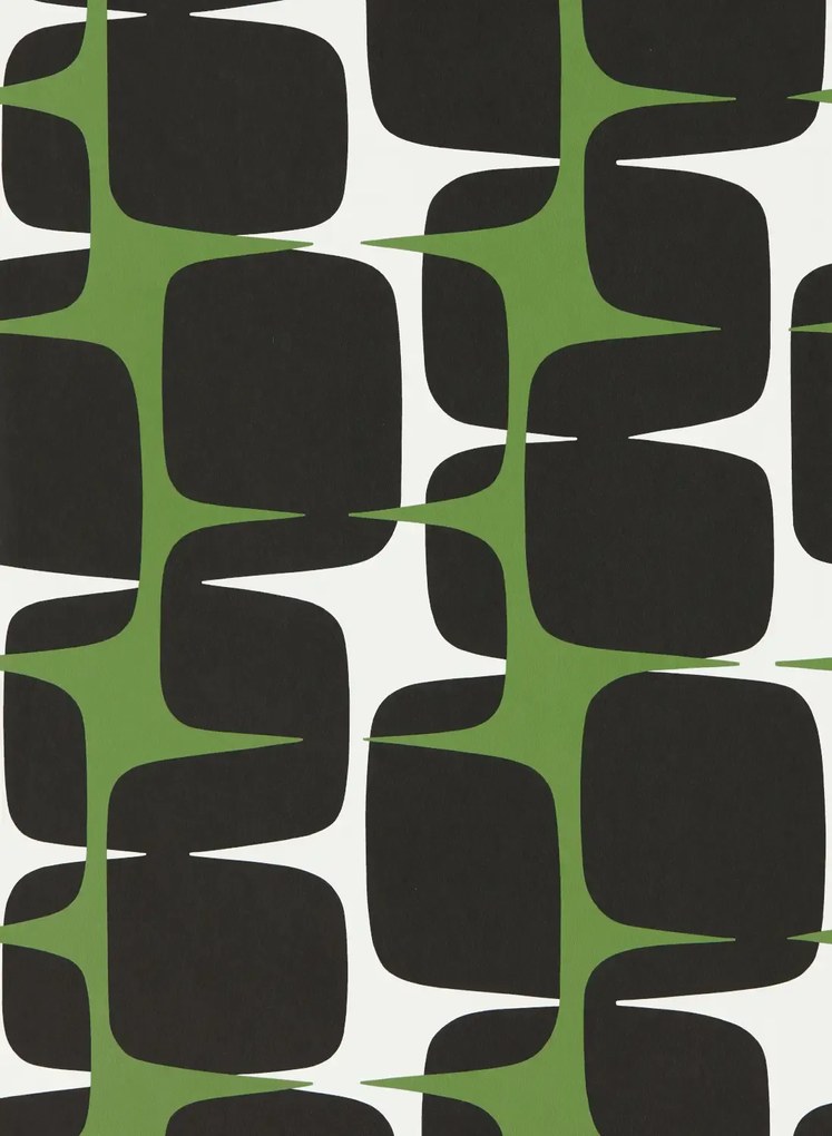 Scion Carta da parati Going Lohko - Juniper/ Liquorice