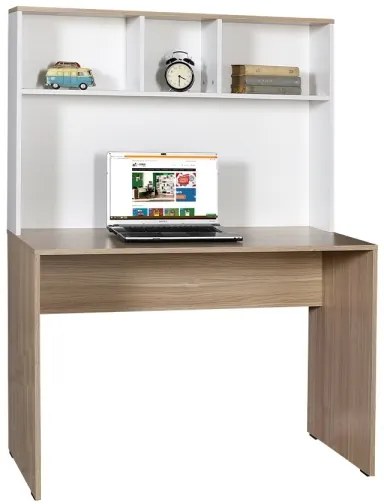 Tavolo da lavoro 149x110 cm bianco/marrone