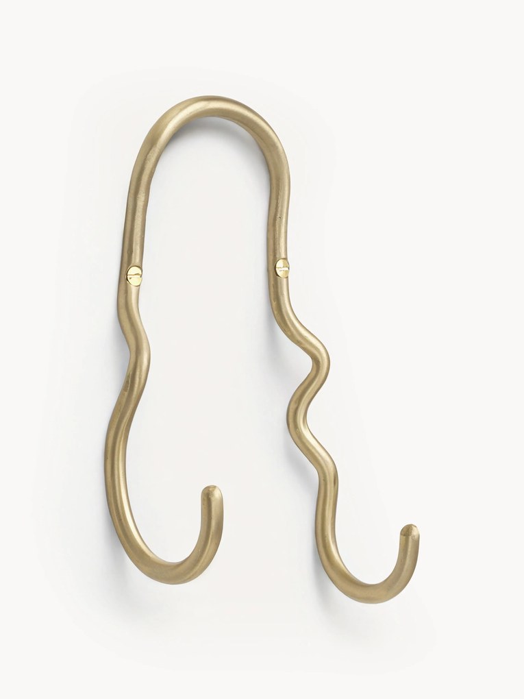 Gancio da parete fatto a mano in ottone Curvature