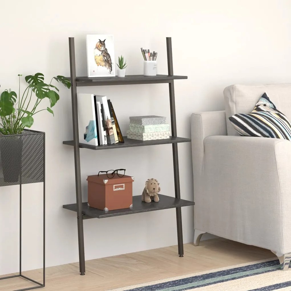 Scaffale Pendente A 3 Livelli Nero 64x34x116cm /