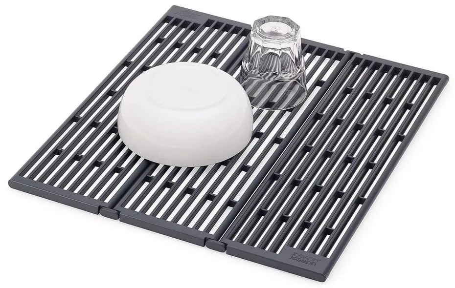 Scolapiatti a griglia per lavello regolabile grigio in plastica 43x13 cm Platform – Joseph Joseph