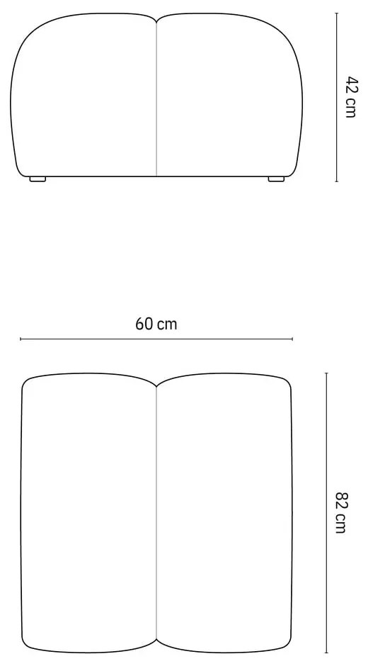 Poggiapiedi in grigio chiaro Diana – Micadoni