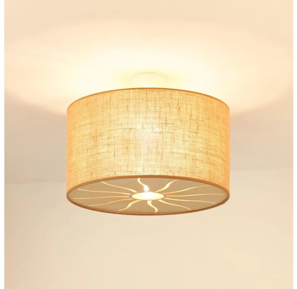 Brilagi - Lampadario a plafone COUNTRY ROLLER 1xE27/15W/230V diametro 45 cm beige