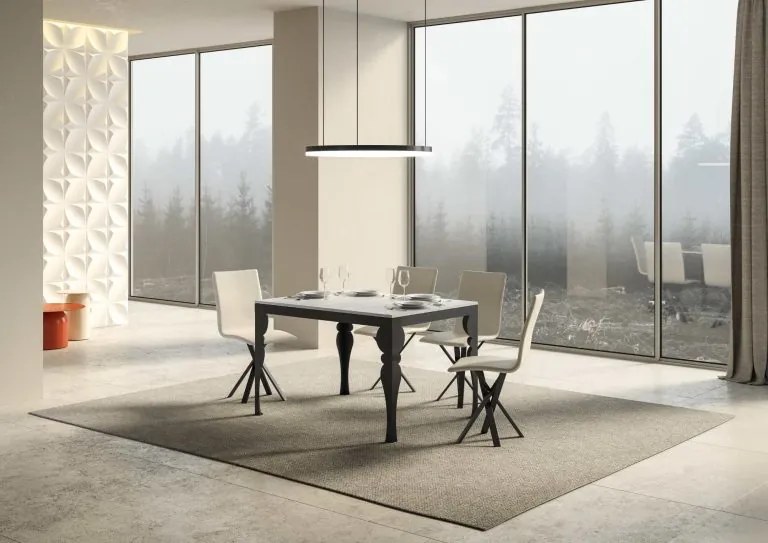 Tavolo Allungabile Paxon Evolution P.90 - Struttura Antracite, 90x180/440 cm Paxon Evolution / Bianco