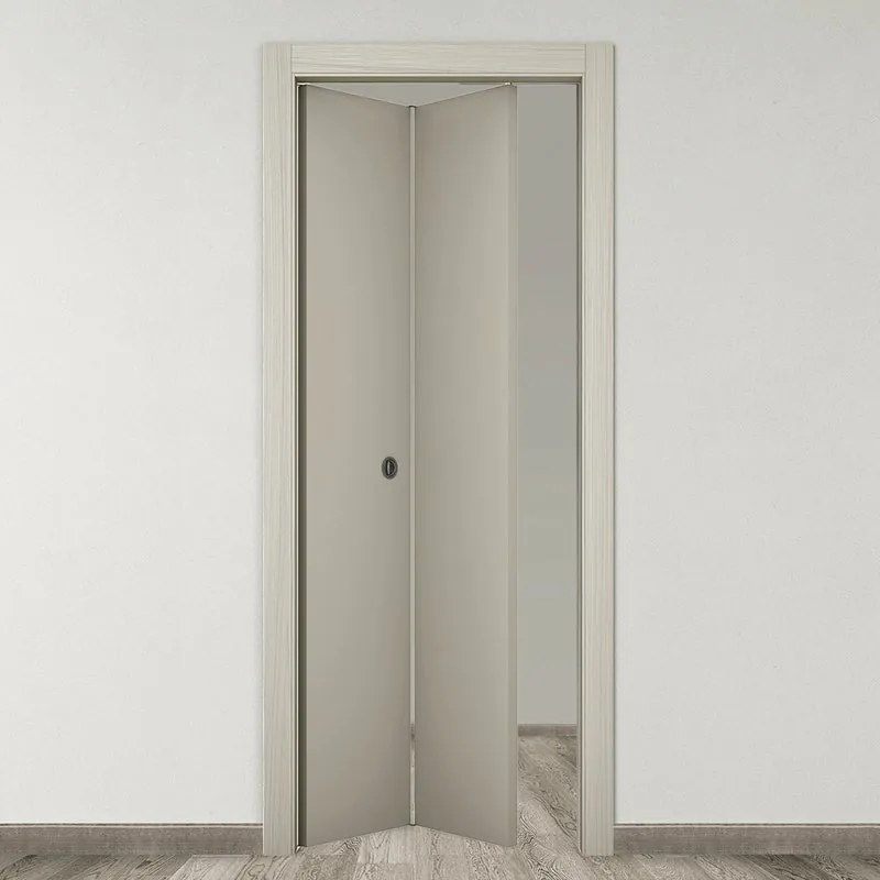 Porta pieghevole a libro simmetrica Dover grigio L 70 x H 210 cm destra